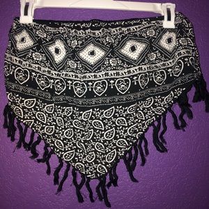 Black bandana crop top
